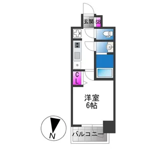 プレリス大阪今里サヴィア【5階】の間取り