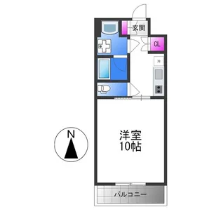 アリビオ北巽【4階】の間取り