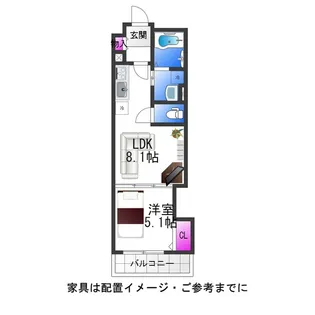クリエオーレ菱江Ⅱ【2階】の間取り