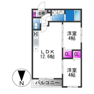 Tio Fleur【1階】の間取り