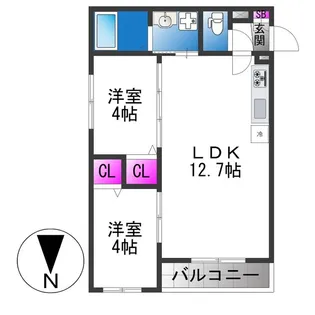 Tio Fleur【2階】の間取り