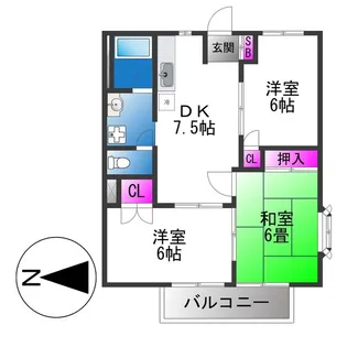 ヴェルディハイツ【1階】の間取り