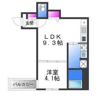 エヌアンドエスヴィラⅢ【1階】の間取り