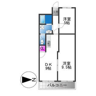 プリンストン布施【6階】の間取り