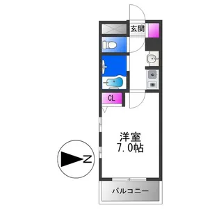 プリモスタジオ【4階】の間取り