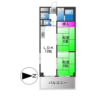 セグレスト平野【5階】の間取り