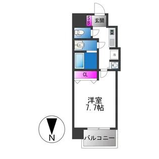 S-RESIDENCE緑橋駅前【12階】の間取り