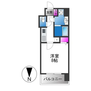 S-RESIDENCE緑橋駅前【13階】の間取り