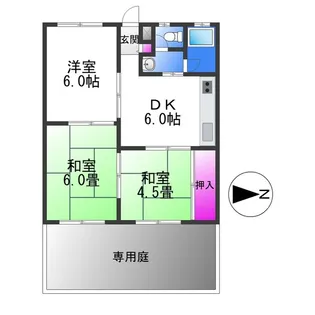 コーポ飯島【1階】の間取り