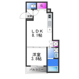 F asecia AMUZ Ⅱ【3階】の間取り