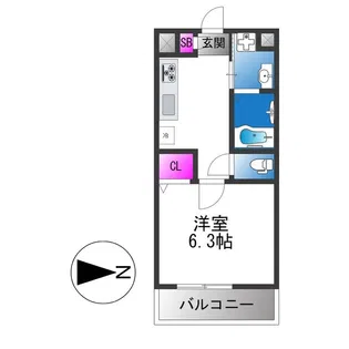 千葉・住吉【7階】の間取り