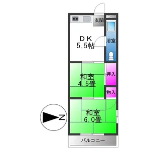 長吉コーポ【4階】の間取り