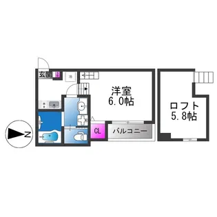 ハーモニーテラス墨江Ⅱ【1階】の間取り