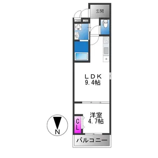 フジパレス喜連西ノース【3階】の間取り