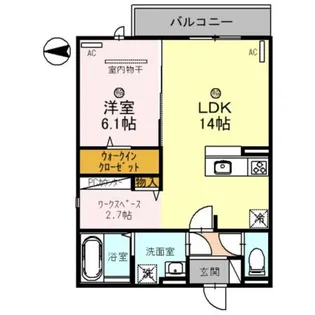 スペチアーレ巽中A棟【2階】の間取り
