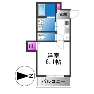 メゾン・ドゥ・シャトン豊浦町【2階】の間取り
