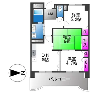 サンリットステージ出戸【6階】の間取り