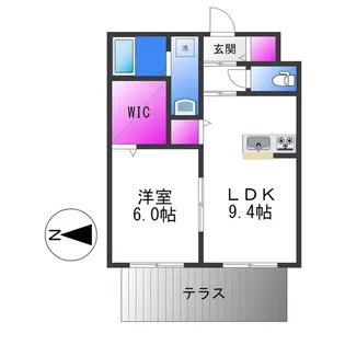 サン・メゾン C棟【2階】の間取り