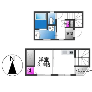 SUN生三番館【2階】の間取り