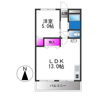 コーポ中島【5階】の間取り