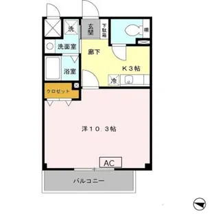 シャトルウエスト【3階】の間取り