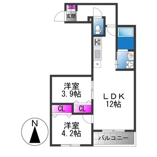 TIO Parterre【2階】の間取り