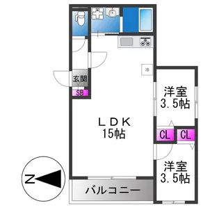 TIO Parterre【2階】の間取り
