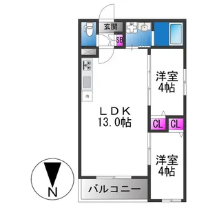 TIO Parterre【3階】の間取り