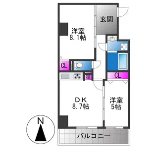 ハイラインⅤ【10階】の間取り