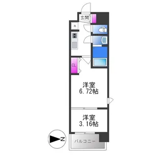 AELL OSAKA EAST【11階】の間取り