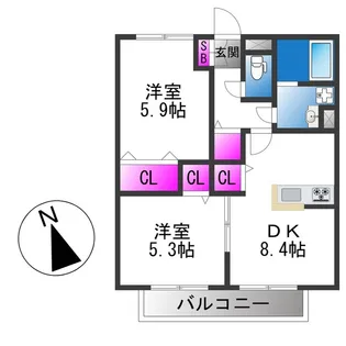 alcyone(アルシオネ)【2階】の間取り