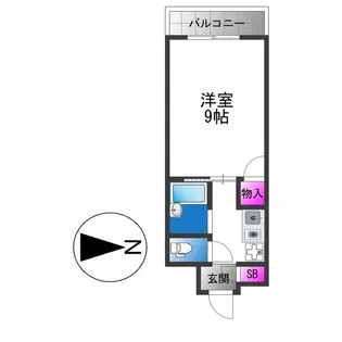 八戸ノ里HIROビル【6階】の間取り