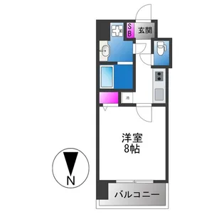 S-RESIDENCE緑橋駅前【4階】の間取り