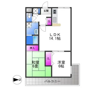 ファースト出戸【5階】の間取り