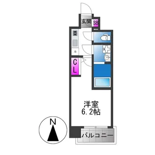 エスリード大阪城EAST【8階】の間取り