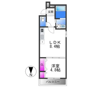 フジパレス近鉄八尾Ⅰ番館【2階】の間取り