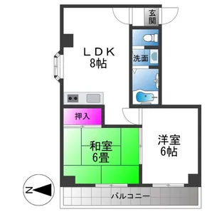 クロス9パーク神田【7階】の間取り