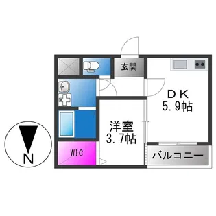 コスモクレスト荒本【3階】の間取り