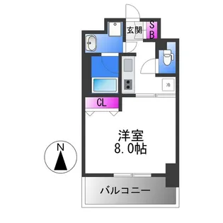 グランディール大今里【8階】の間取り