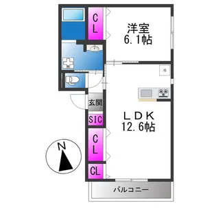 ハイムメゾン平野東【2階】の間取り