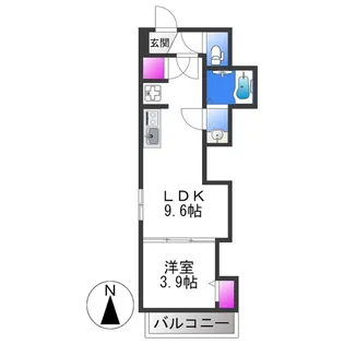 F asecia Doras【3階】の間取り