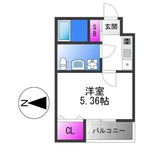 ブライト近大前【2階】の間取り