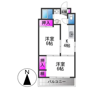 ハイツボン【5階】の間取り