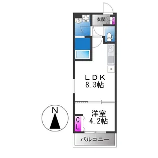 D porta arcobaleno【4階】の間取り