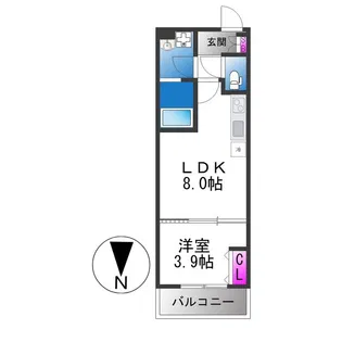 D porta arcobaleno【3階】の間取り