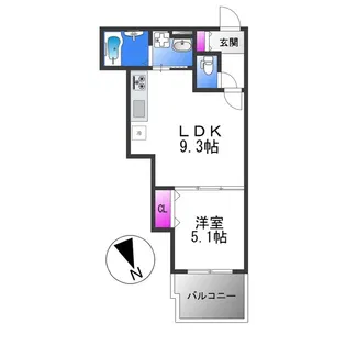 Alivio東大阪East【3階】の間取り