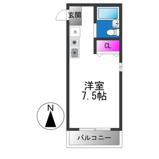 ゆうハイツ流町【2階】の間取り