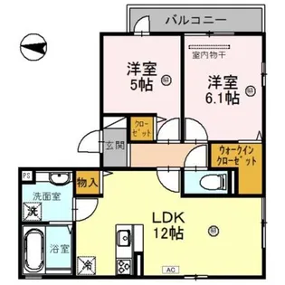 サニーコート横沼【1階】の間取り