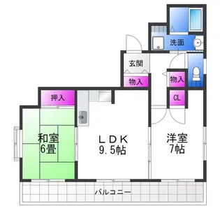 メゾンるり【2階】の間取り