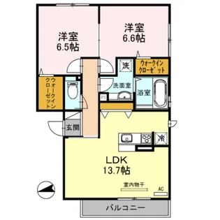 ソレーユ 司【1階】の間取り